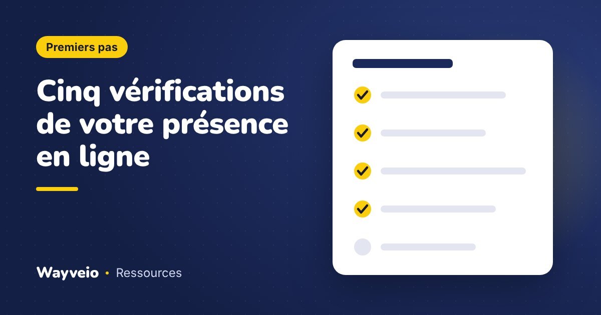 Illustration d'une liste de cinq vérifications, dont quatre cochées en jaune.